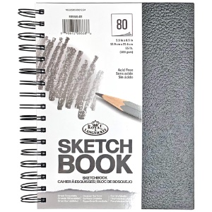 Royal & Langnickel Hard Sketchbook Spiral Bound 80 Sheets 5.5"x8.5"