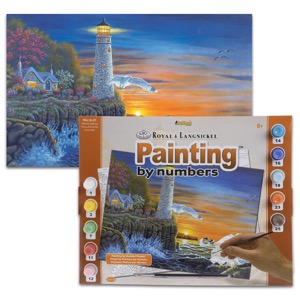 Painting By Numbers Adult Large - Waterside Lighthouse