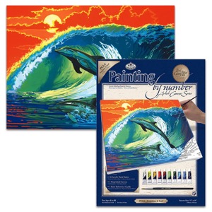 Painting by Number Artist Canvas Series - Dolphins & Surf