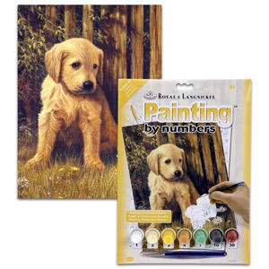 Royal Brush Painting by Numbers Junior 8.75"x11.75" Puppy Blues