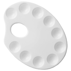Royal Langnickel Paint Palette with Thumb Hole 10-Well White