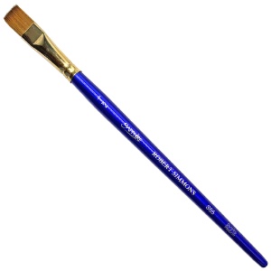 Robert Simmons Sapphire Sable Blend Watercolor Brush Flat Wash 1/2"