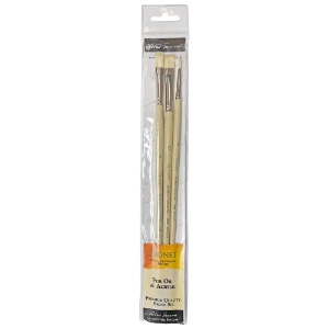 Robert Simmons Signet Hog Bristle Oil Brush 3 Set 6, 4 &1