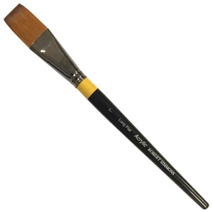 Robert Simmons Acrylic Short Handle Brush Flat Wash 1"
