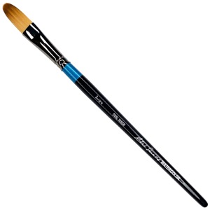 Robert Simmons Synthetic Watercolor Short Handle Brush Oval Wash 1/2"
