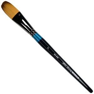 Robert Simmons Synthetic Watercolor Short Handle Brush Oval Wash 1"