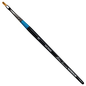 Robert Simmons Synthetic Watercolor Short Handle Brush Flat Shader #2
