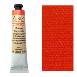 Rublev Colours Artist Oil Colours 50ml Orange Molybdate
