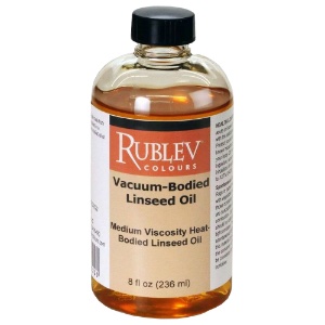 Rublev Colours Vaccum-Bodied Linseed Oil 8oz Medium Viscosity