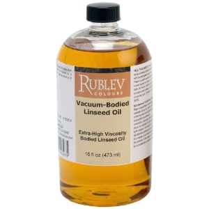 Rublev Colours Vaccum-Bodied Linseed Oil 16oz Extra High Viscosity