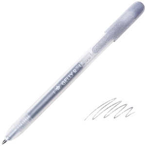 Sakura Gelly Roll Craft 08 Retractable Gel Pen 0.8mm Metallic Silver