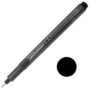 Sakura MicroPerm 03 Ultra Fine Pen 0.35mm Black