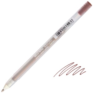 Sakura Gelly Roll Metallic Gel Pen 0.4mm Sepia