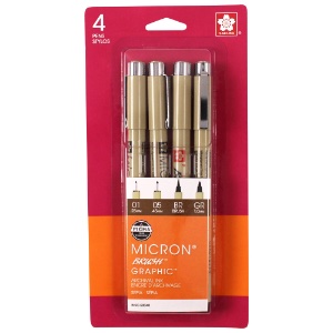 Sakura Pigma Drawing Set 4 Set Sepia
