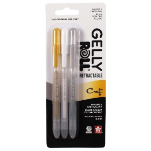 Sakura Gelly Roll Retractable Gel Pen 0.8mm 3 Set Craft