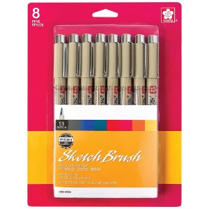 Sakura Pigma Sketch Brush Pen 8 Set Assorted