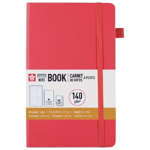 Sakura A5 Notebook Hardcover Dot 5.1"x8.3" Plum Blossom
