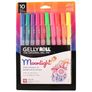 Sakura Gelly Roll Moonlight Pens, Fine Line - 10 Pack