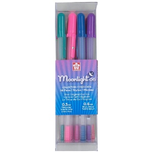 Sakura Gelly Moonlight Pens, Fine Line - 16 Cube Set