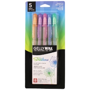 Sakura Gelly Roll Silver Shadow Gel Pen 0.7mm 5 Pack