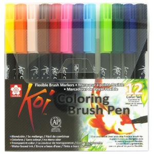 Sakura Koi Coloring Brush Pen 12 Set