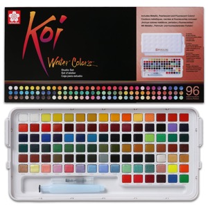 Sakura Koi Fine Quality Watercolor Pocket Field Sketch Box 96 Set