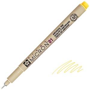 Sakura Pigma Micron 01 Pen 0.25mm Yellow