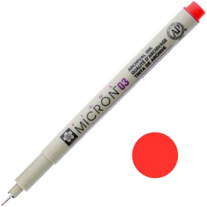 Sakura Pigma Micron 03 Pen 0.35mm Red