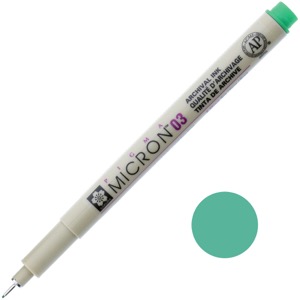 Sakura Pigma Micron 03 Pen 0.35mm Green