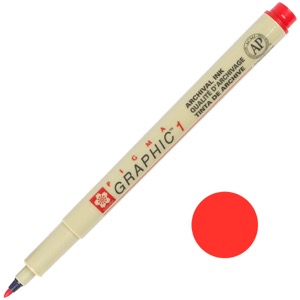 Sakura Pigma Graphic Pen Bullet 1mm Red