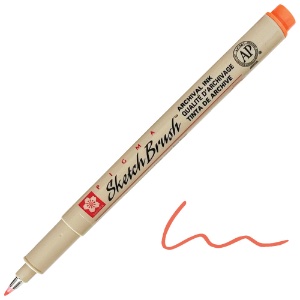Sakura Pigma Sketch Brush Pen Orange