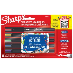 Sharpie Water-Based Acrylic Creative Marker Brush Tip 5 Set Assorted