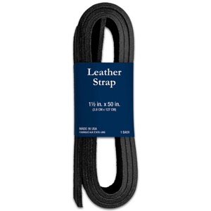 Realeather Crafts Belt Strap 1.5" Black Chopper