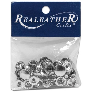 Realeather Crafts 20L Snap Set 10 Pack Nickel