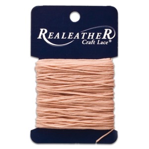 Realeather Craft Lace Waxed Thread 25yd Tan