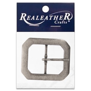 Realeather Crafts Belt Buckle 1-1/2" Antique Nickel