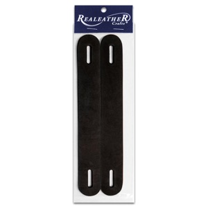 Realeather Crafts Leather Handles 2 Pack Black