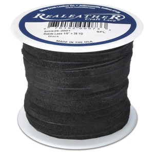 SUEDE SPOOL 1/8"x25yd BLACK