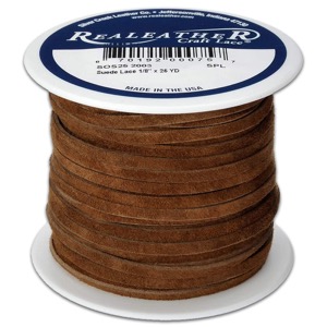 Realeather Suede Lace 1/8"x25yd Chocolate