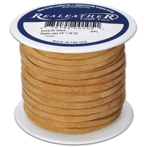 Realeather Suede Lace 1/8"x25yd Toast