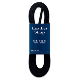 Realeather Leather Strap 3/4"x48" Black
