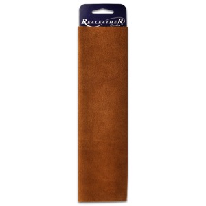 Realeather Suede Leather Trim 8.5"x11" Medium Brown