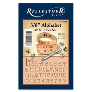 Realeather Crafts Fancy Alphabet & Number 37 Set 3/8"