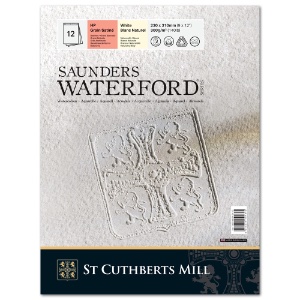 Saunders Waterford Classic Watercolor Pad 140lb 12 Sheets 9"x12" HP White