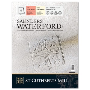 Saunders Waterford Classic Watercolour Pad 140lb 12 Sheets 12"x16" HP White