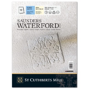 Saunders Waterford Classic Watercolor Pad 140lb 12 Sheets 9"x12" CP White