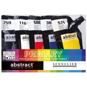 Sennelier Abstract Acrylic 5 x 120ml Primary Colors