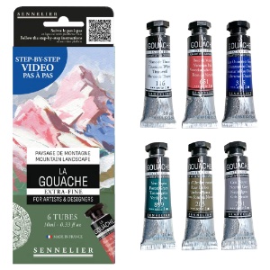 Sennelier Extra Fine La Gouache 6 x 10ml Set Mountain Landscape