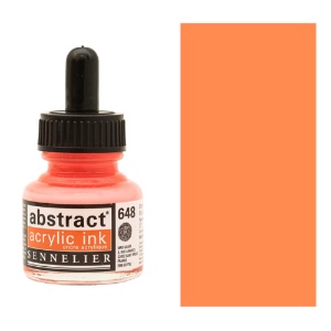 Sennelier Abstract Acrylic Ink 30ml Fluorescent Orange