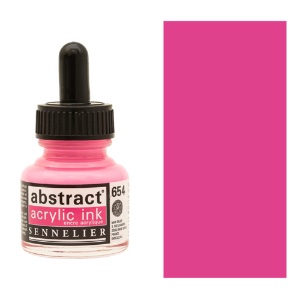 Sennelier Abstract Acrylic Ink 30ml Fluorescent Pink